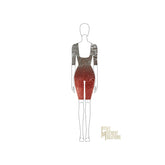 Couture Mid Sleeve Scoop Neck Unitard